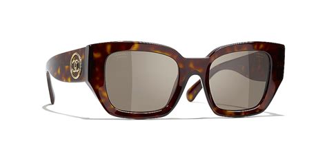 Chanel Square Sunglasses CH5506 51 Brown & Dark .